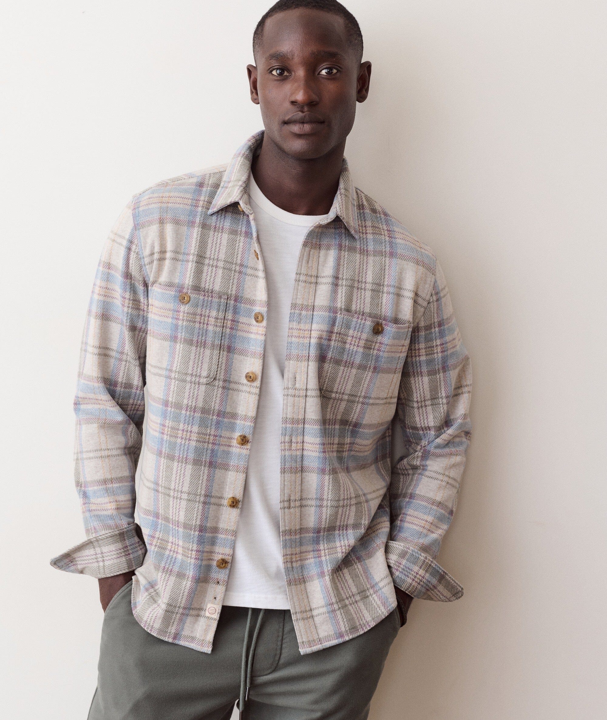 Marine Layer Pacifica Stretch Twill Overshirt – Men's Men's Flannel Shirts Marine Layer