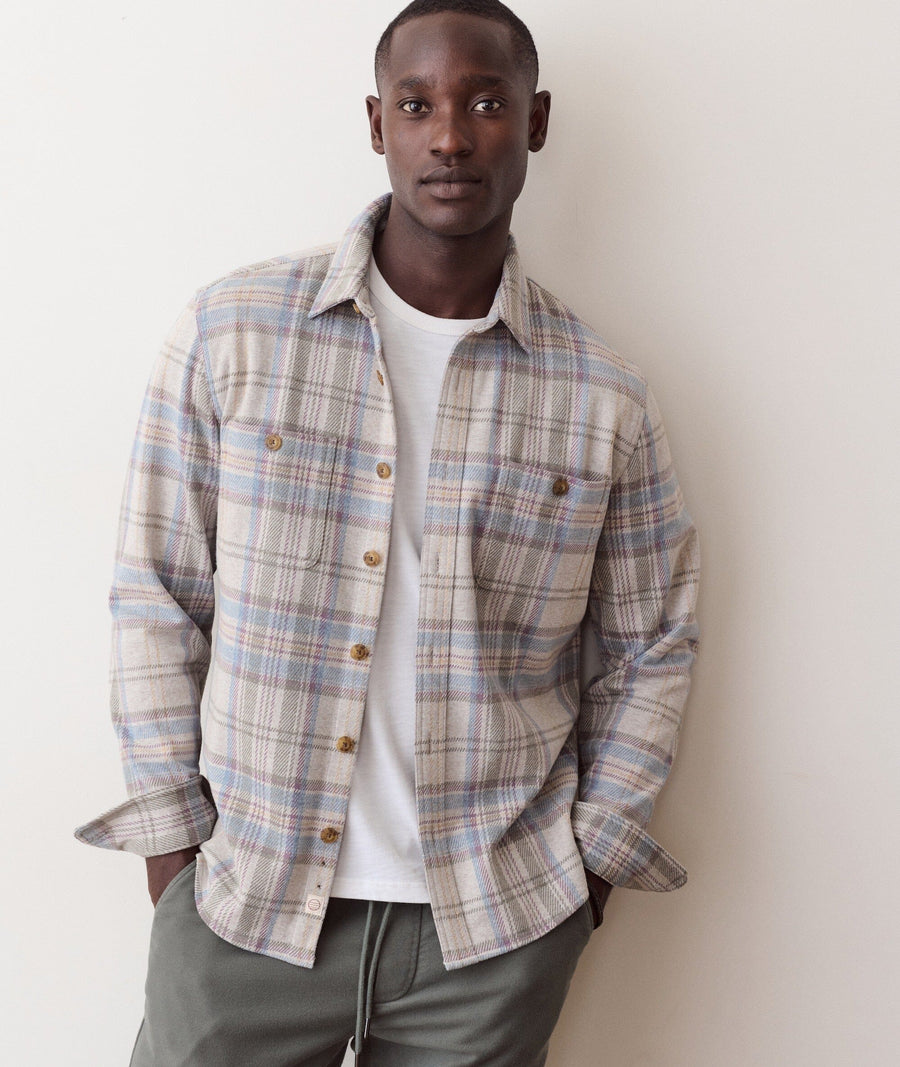 Marine Layer Pacifica Stretch Twill Overshirt – Men's Men's Flannel Shirts Marine Layer 