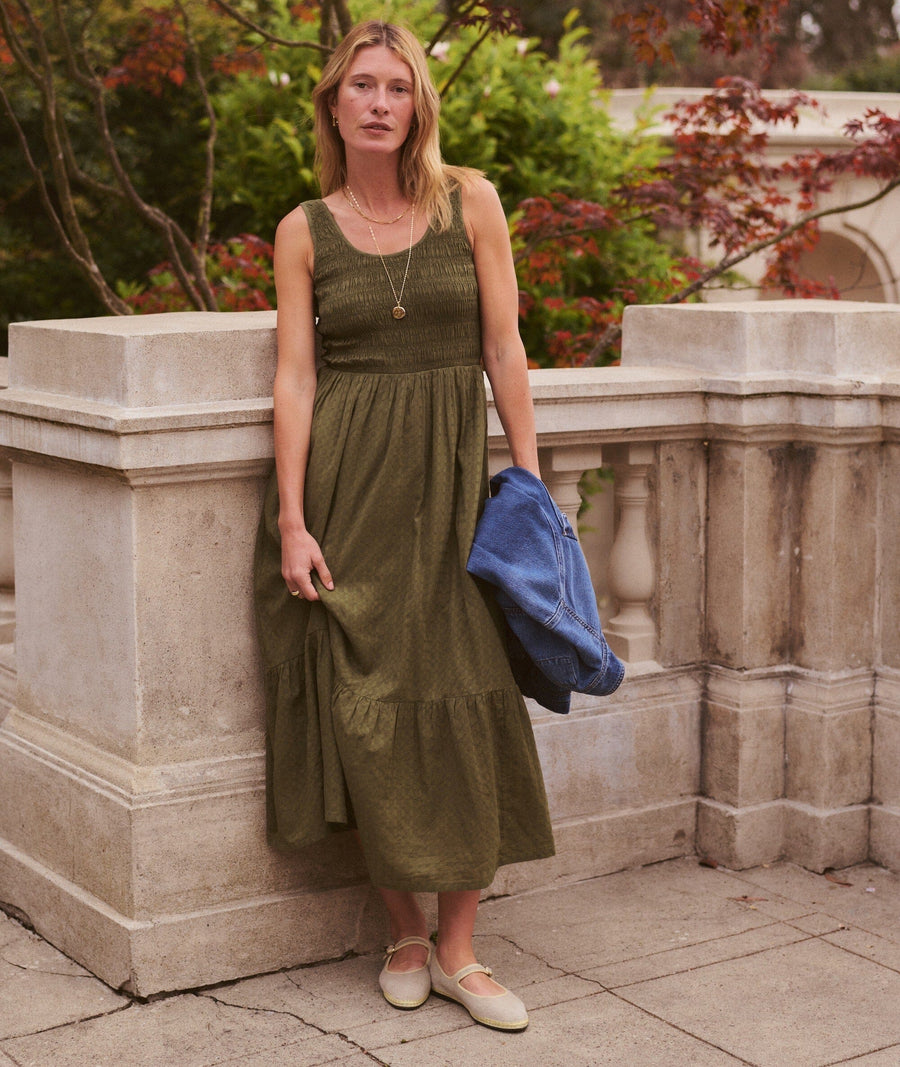 Marine Layer Tessa Midi Dress Women's Dresses Marine Layer Olive XS 