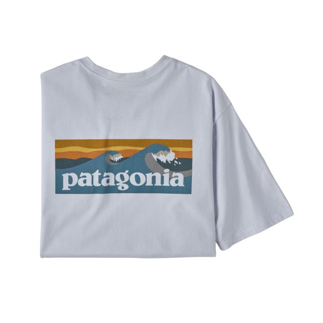 Men's Boardshort Logo Pocket Responsibili-Tee Apparel & Accessories Patagonia White L 