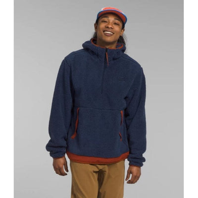 Men's Campshire Fleece Hoodie Apparel & Accessories The North Face Summit Navy/Brandy Brown L