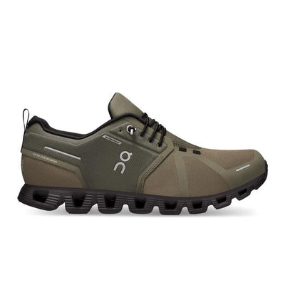 Men's Cloud 5 Waterproof Apparel & Accessories On Running Olive | Black 10.5 Standard D