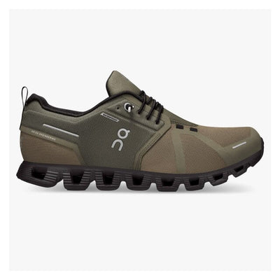 Men's Cloud 5 Waterproof Apparel & Accessories On Running Olive | Black 10.5 Standard D