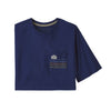 Men's Line Logo Ridge Stripe Organic Pocket T-Shirt Apparel & Accessories Patagonia Sound Blue XL 