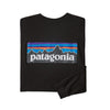 Men's L/S P-6 Logo Responsibili-Tee Apparel & Accessories Patagonia Black M