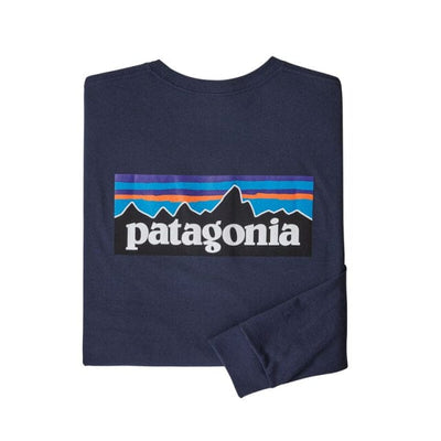 Men's L/S P-6 Logo Responsibili-Tee Apparel & Accessories Patagonia Classic Navy L