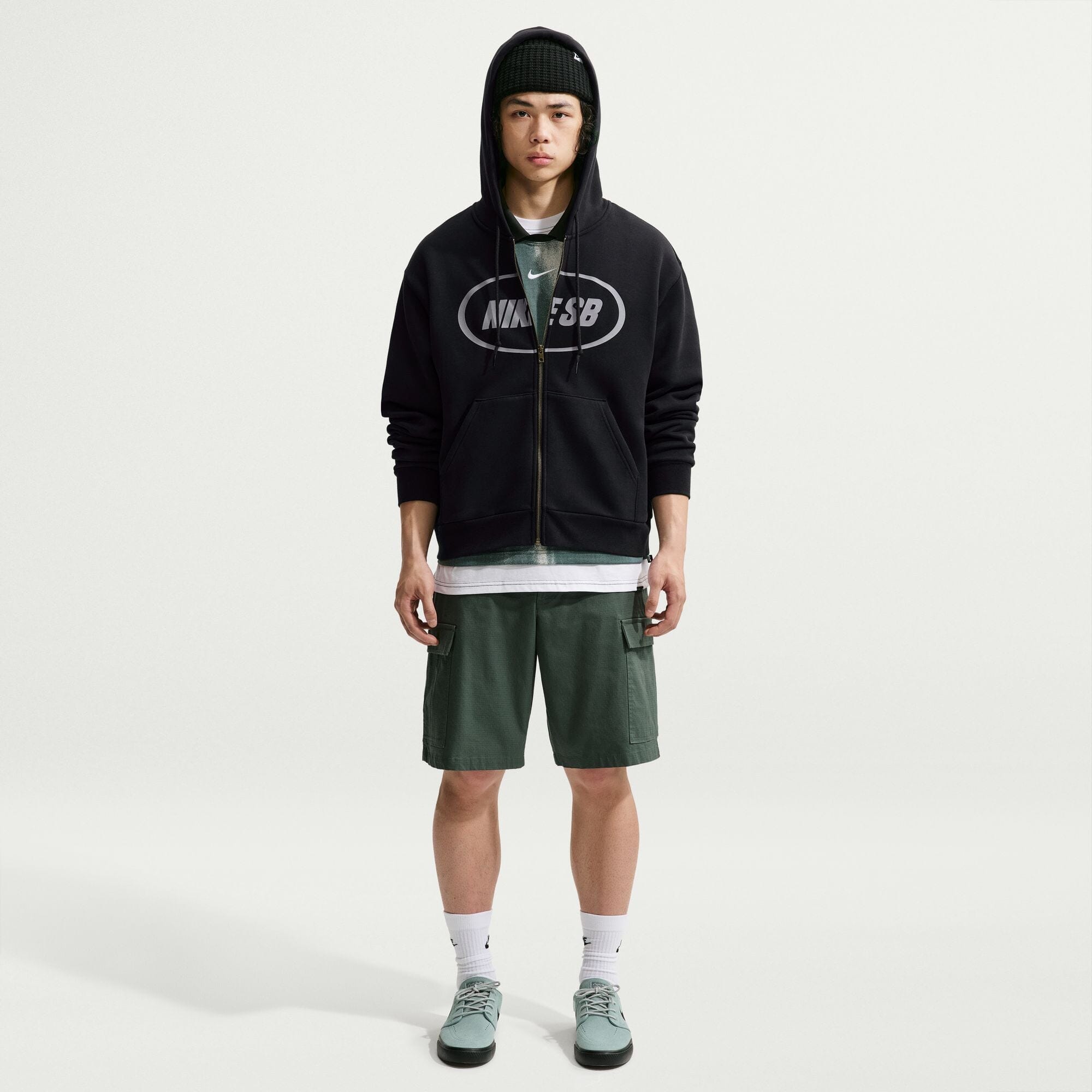 Nike SB Fleece Full-Zip Skate Hoodie Men's Skate Sweatshirts Nike