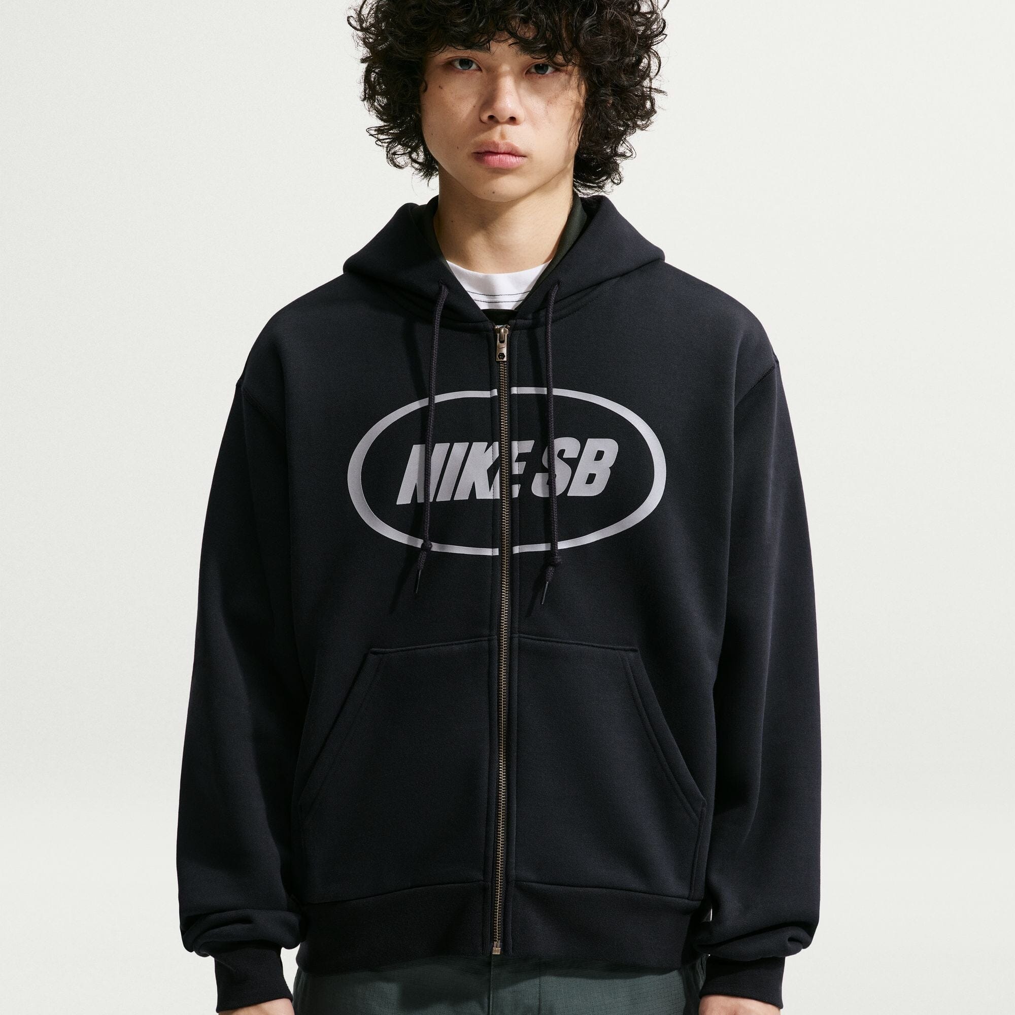 Nike SB Fleece Full-Zip Skate Hoodie Men's Skate Sweatshirts Nike Black S