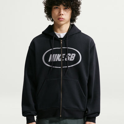 Nike SB Fleece Full-Zip Skate Hoodie Men's Skate Sweatshirts Nike Black S