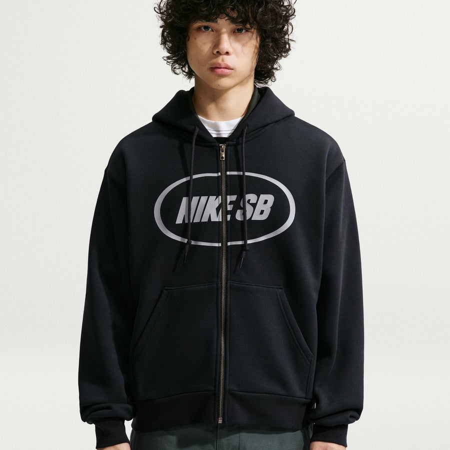 Nike SB Fleece Full-Zip Skate Hoodie Men's Skate Sweatshirts Nike Black S 