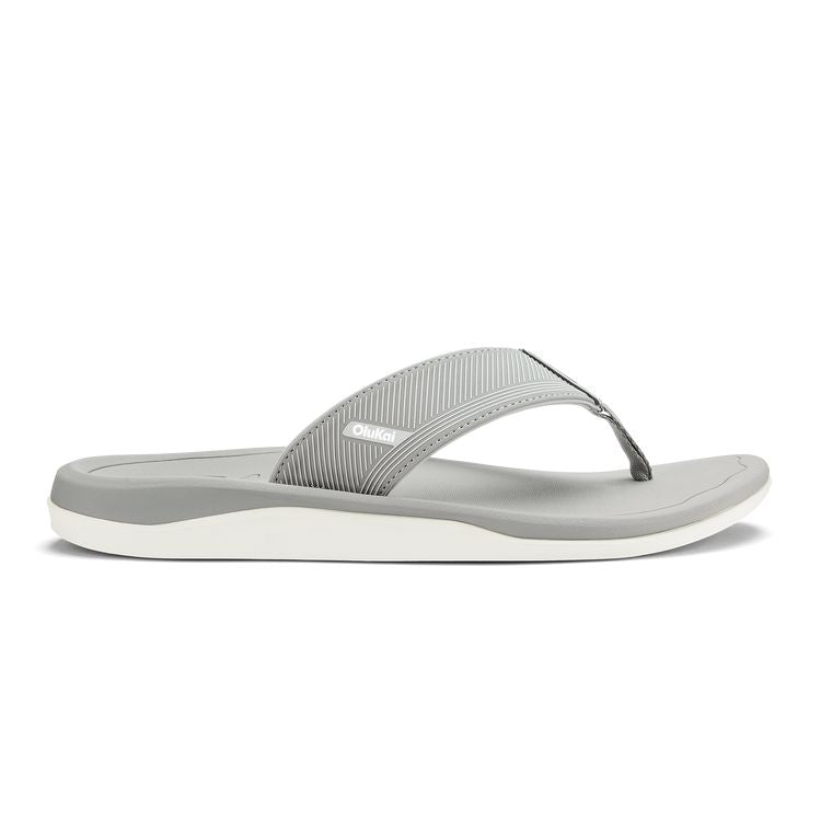 OluKai 'Ahi Kai - Men's (Ash/Ash) Men's Flip Flops OluKai