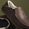 OluKai Moloa Slipper - Men's (Dark Wood/Dark Wood) Shoes OluKai