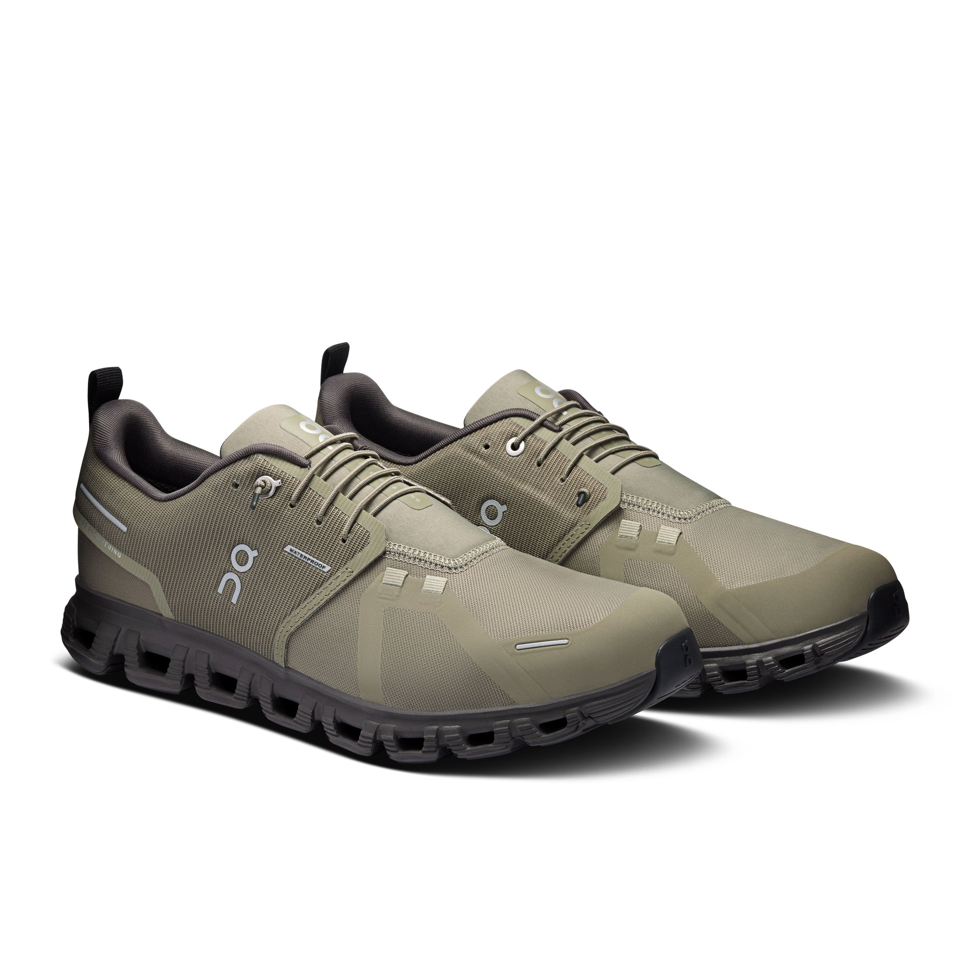 On Running Cloud 6 Waterproof - Men's (Olive/Espresso) Men's Athletic Shoes On Running
