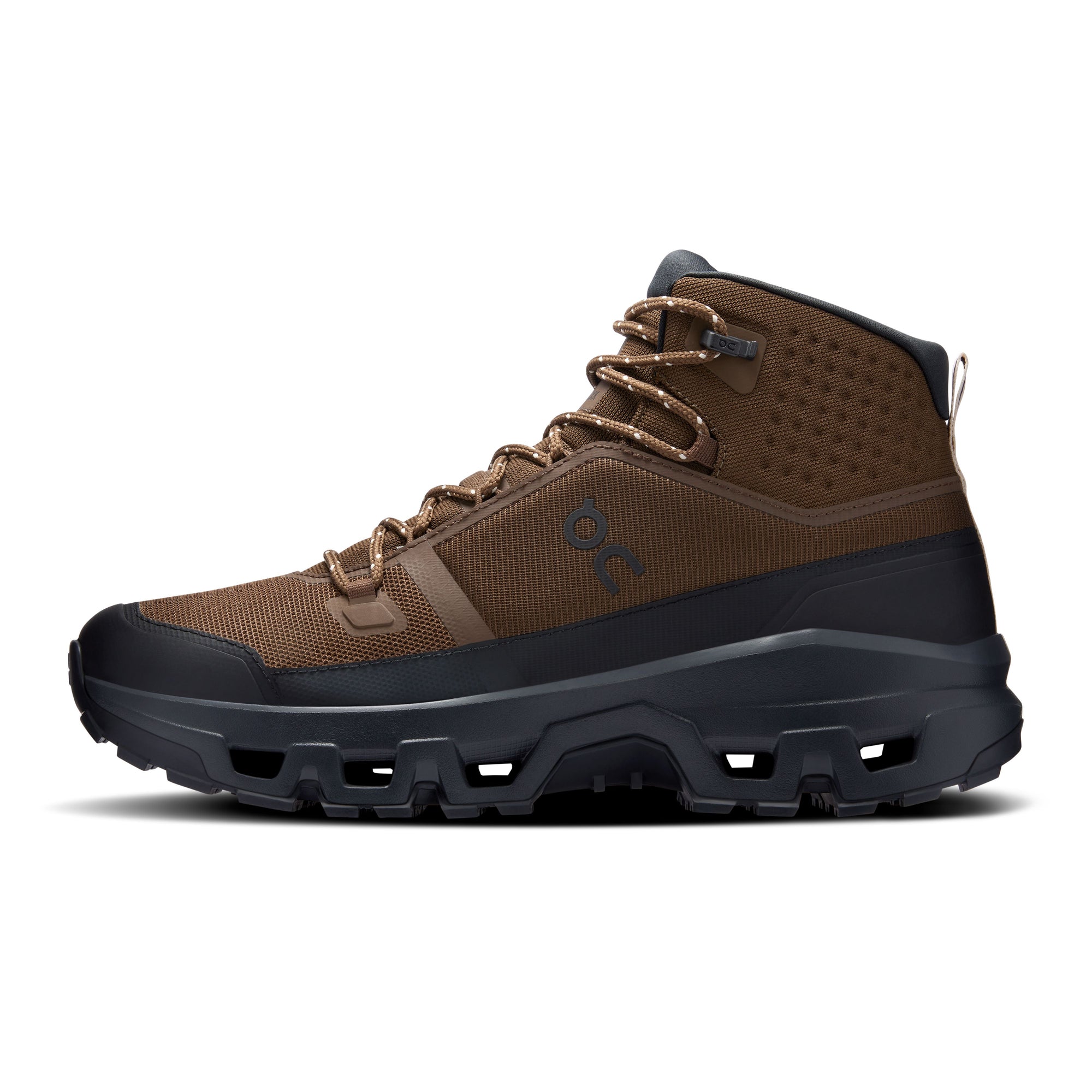 On Running Cloudrock Mid Waterproof - Men's (Earth/Black) Men's Hiking Shoes On Running