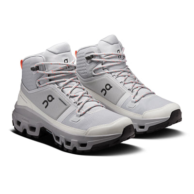On Running Cloudrock Mid Waterproof - Women's (Glacier/Alloy) Women's Hiking Shoes On Running
