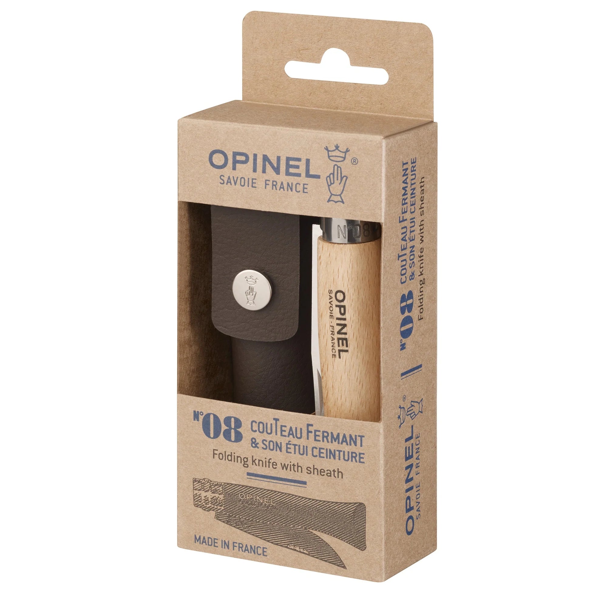Opinel No.8 Stainless Steel Knife w/ Sheath General Opinel