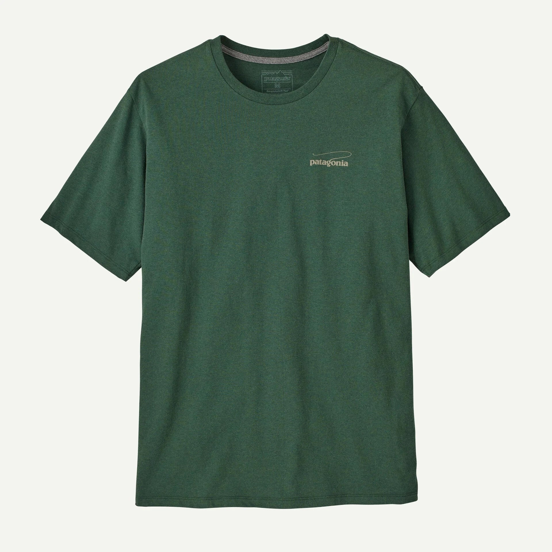 Patagonia Casting Logo Responsibili-Tee - Men's Men's Graphic T-Shirts Patagonia Canopy Green S