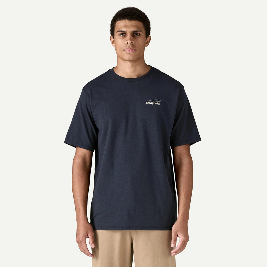 Patagonia Casting Logo Responsibili-Tee - Men's Men's Graphic T-Shirts Patagonia Smolder Blue S 