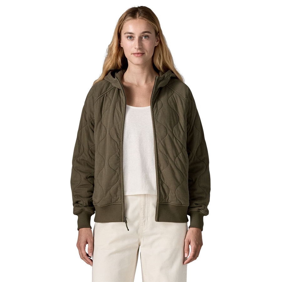 Patagonia Daily Quilted Hoody - Women's Women's Fleece Pullover Patagonia Basin Green S 