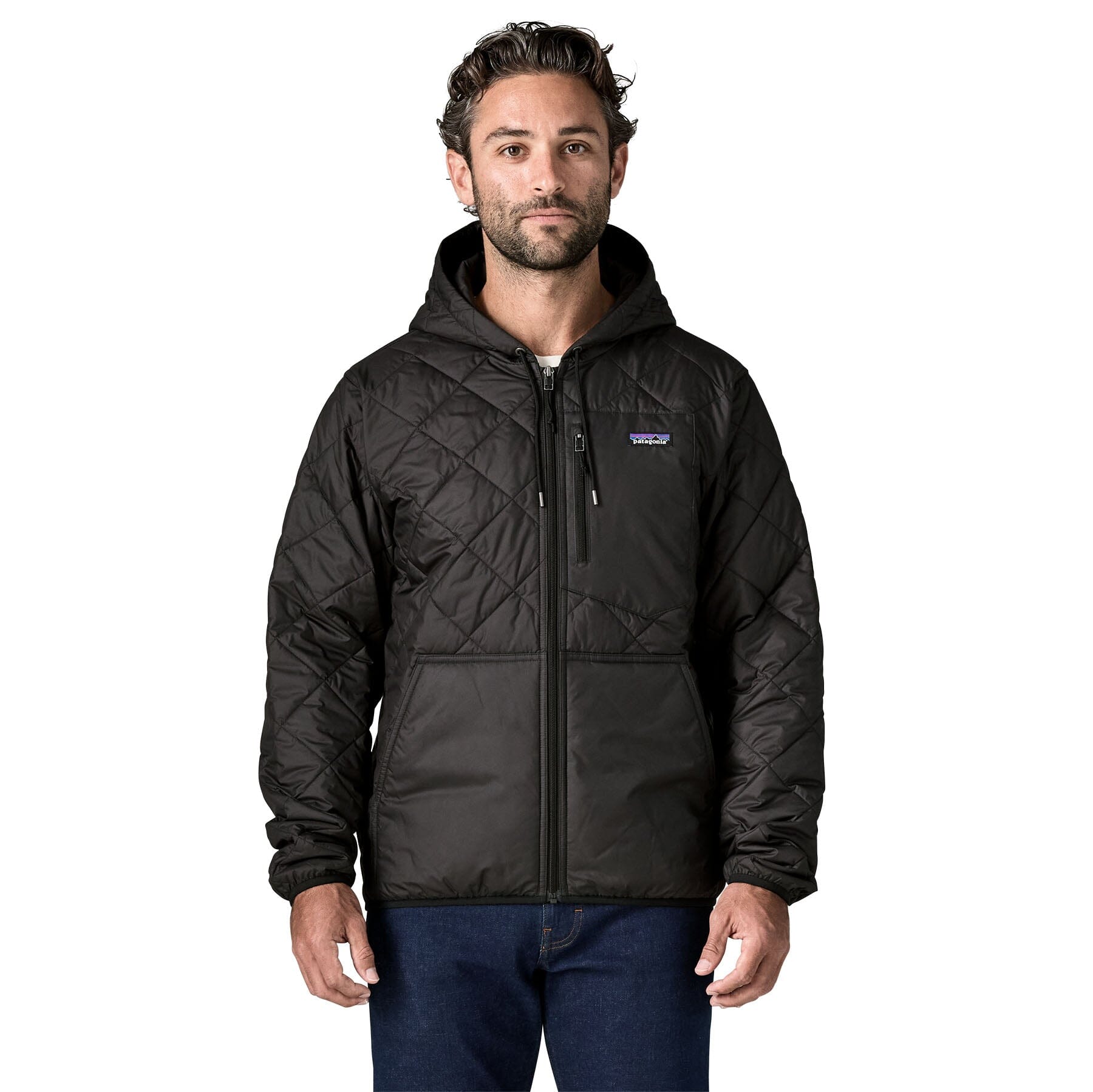 Patagonia Diamond Quilted Bomber Hoody - Men's Men's Insulated Jackets Patagonia Black w/ Black S