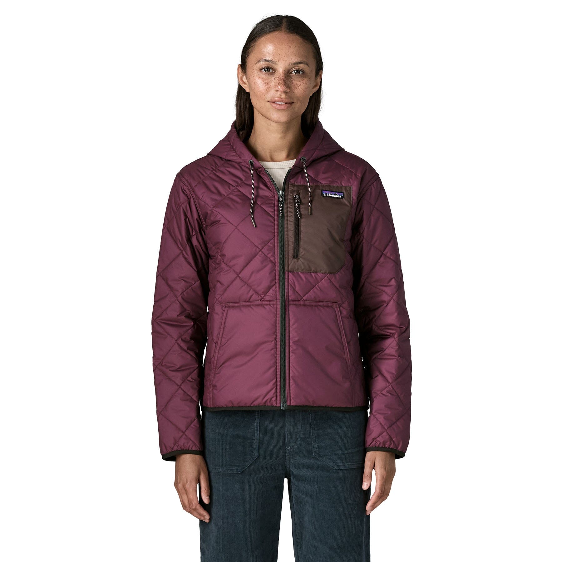Patagonia Diamond Quilted Bomber Hoody - Women's Women's Insulated Jackets Patagonia Berry Fig XS