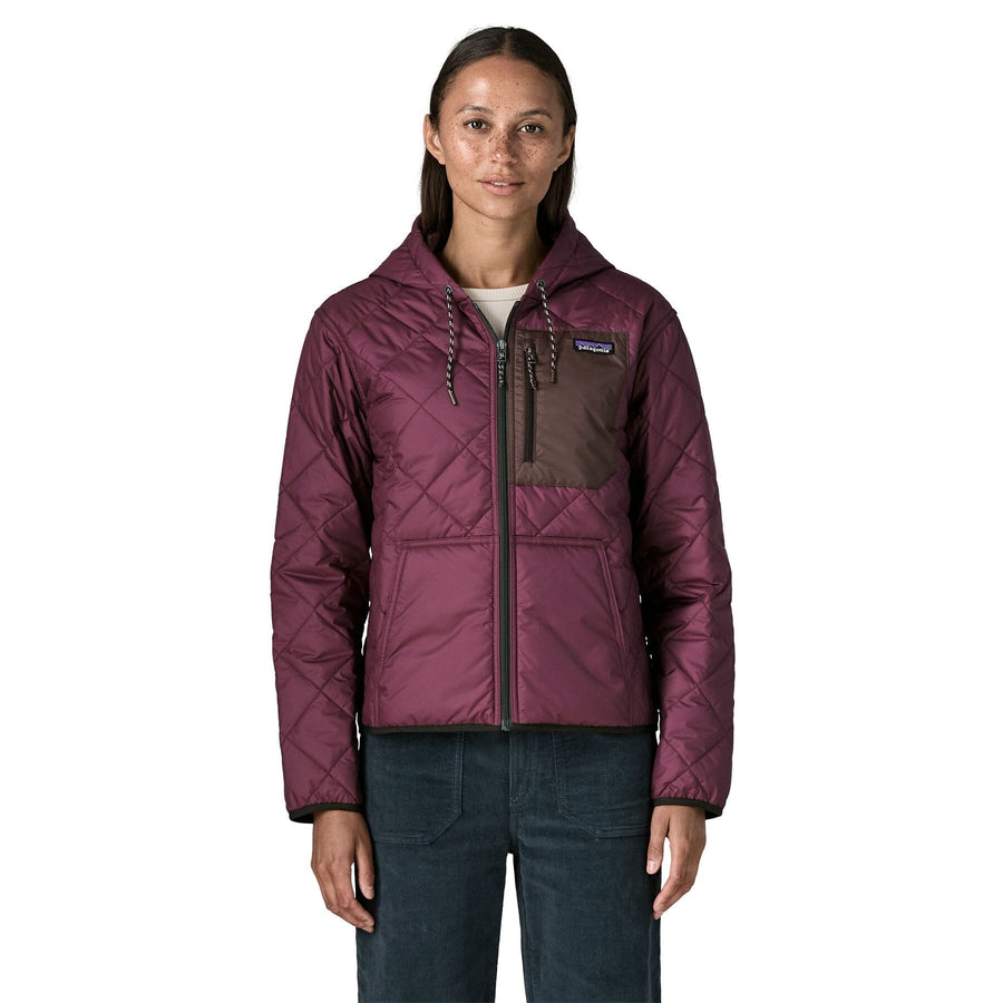 Patagonia Diamond Quilted Bomber Hoody - Women's Women's Insulated Jackets Patagonia Berry Fig XS 