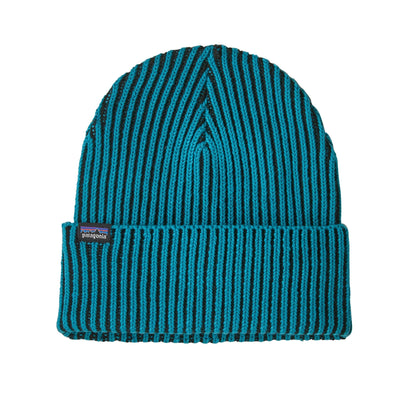 Patagonia Fishermans Rolled Beanie Men's Beanies Patagonia Contrast Stripe: Mako Blue