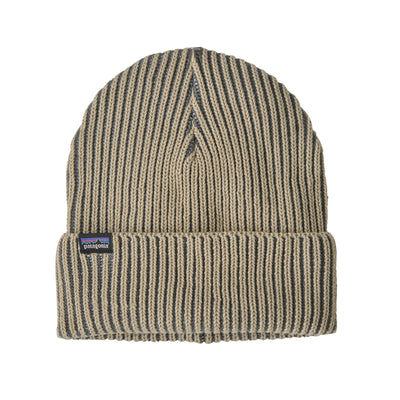 Patagonia Fishermans Rolled Beanie Men's Beanies Patagonia Contrast Stripe: Weathered Stone