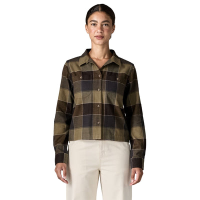 Patagonia Lightweight Fjord Flannel Camp Shirt - Women's Women's Flannel Shirts Patagonia Snow Owl: Basin Green S