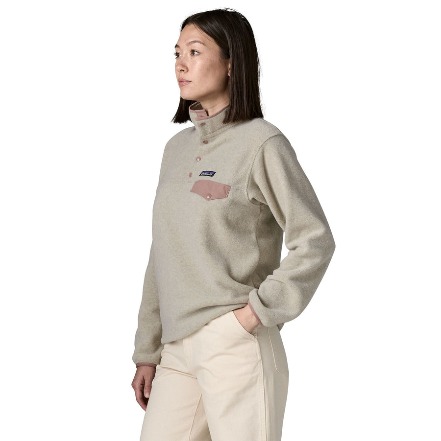 Patagonia Lightweight Synchilla Snap-T Pullover - Women's Women's Fleece Pullover Patagonia Oatmeal Heather w/Moonrise Taupe XS 