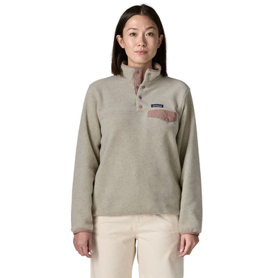 Patagonia Lightweight Synchilla Snap-T Pullover - Women's Women's Fleece Pullover Patagonia Oatmeal Heather w/Moonrise Taupe XS