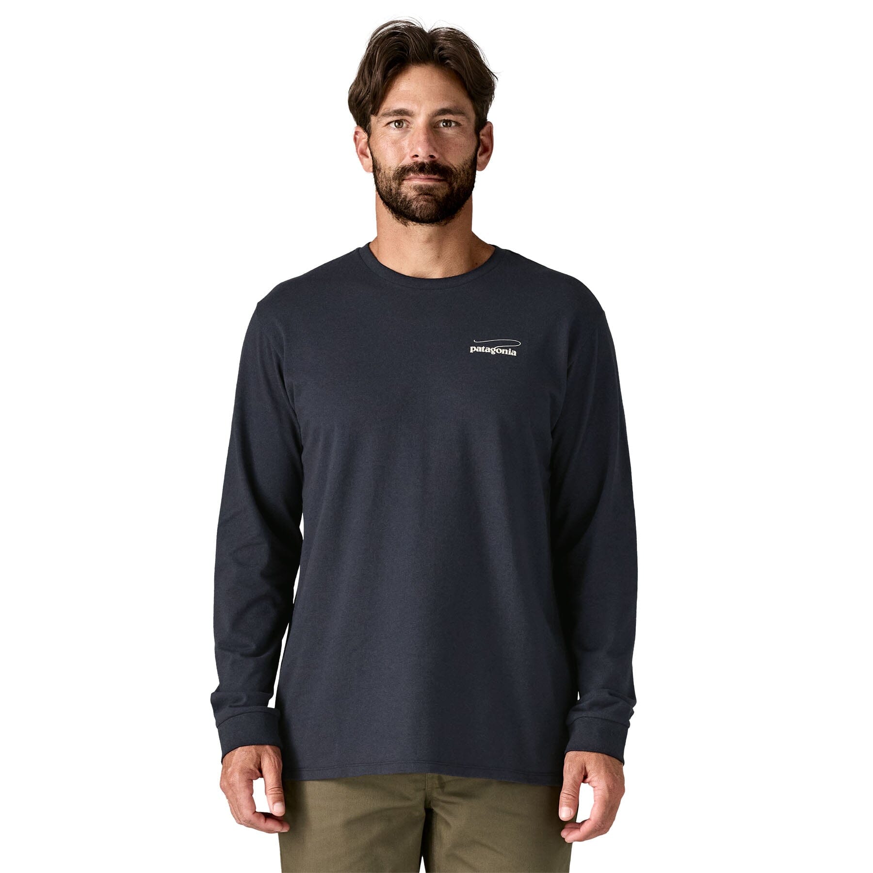 Patagonia Long-Sleeved Casting Logo Responsibili-Tee - Men's Men's Long Sleeve Graphic T-Shirt Patagonia