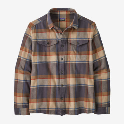 Patagonia Long-Sleeved Fjord Flannel Shirt - Men's General Patagonia Sunrise Ridge: Forge Grey S