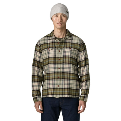 Patagonia Long-Sleeved Fjord Flannel Shirt - Men's Men's Flannel Shirts Patagonia Rising Storm: Weathered Stone S