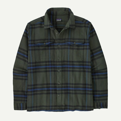 Patagonia Long-Sleeved Fjord Flannel Shirt - Men's Shirts Patagonia Catch: Old Growth Green S