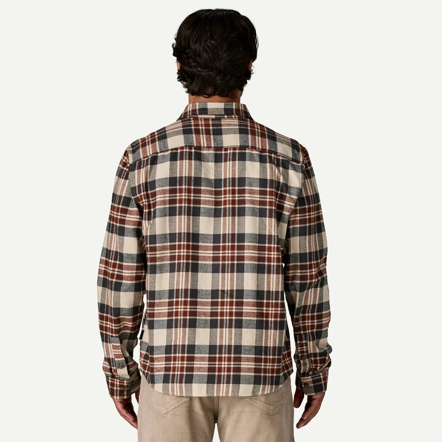 Patagonia Long-Sleeved Lightweight Fjord Flannel Shirt - Men's General Patagonia Paw: Dried Vanilla S 