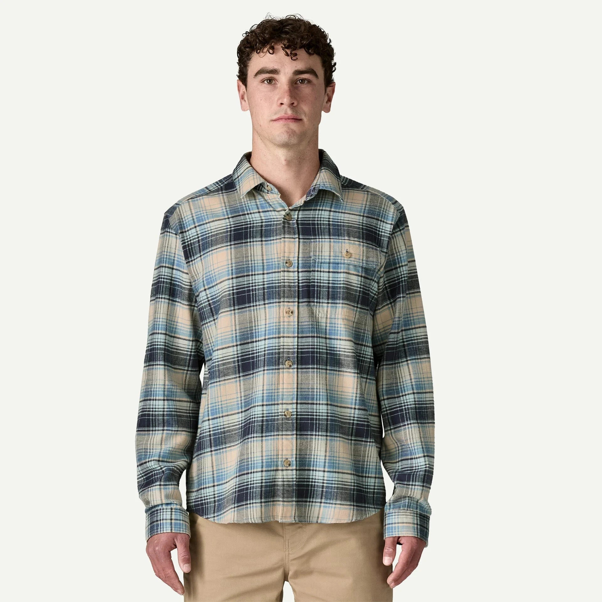 Patagonia Long-Sleeved Lightweight Fjord Flannel Shirt - Men's General Patagonia Foggy: Virtually Blue S