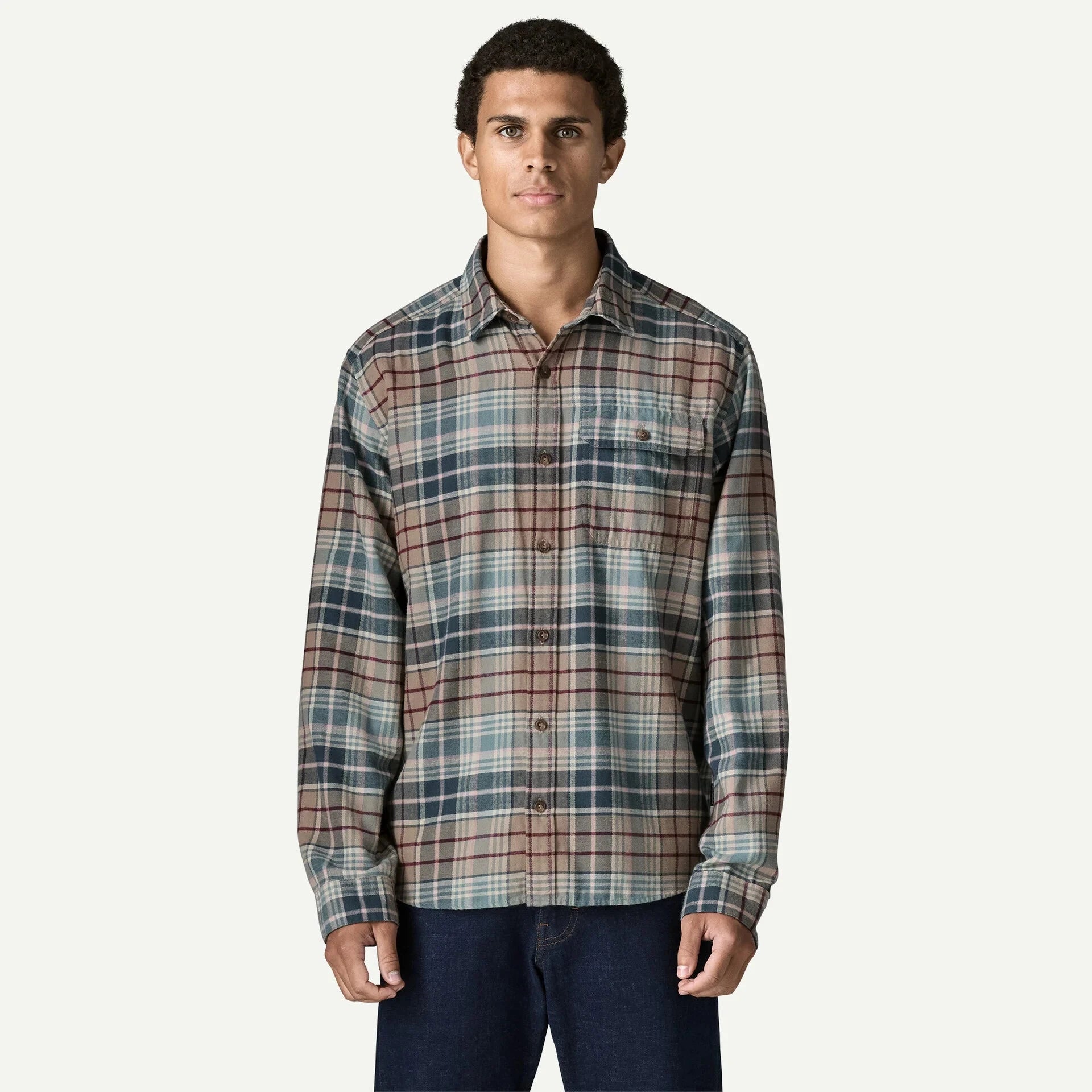 Patagonia Long-Sleeved Lightweight Fjord Flannel Shirt - Men's Men's Flannel Shirts Patagonia Depth: Blue Sage S