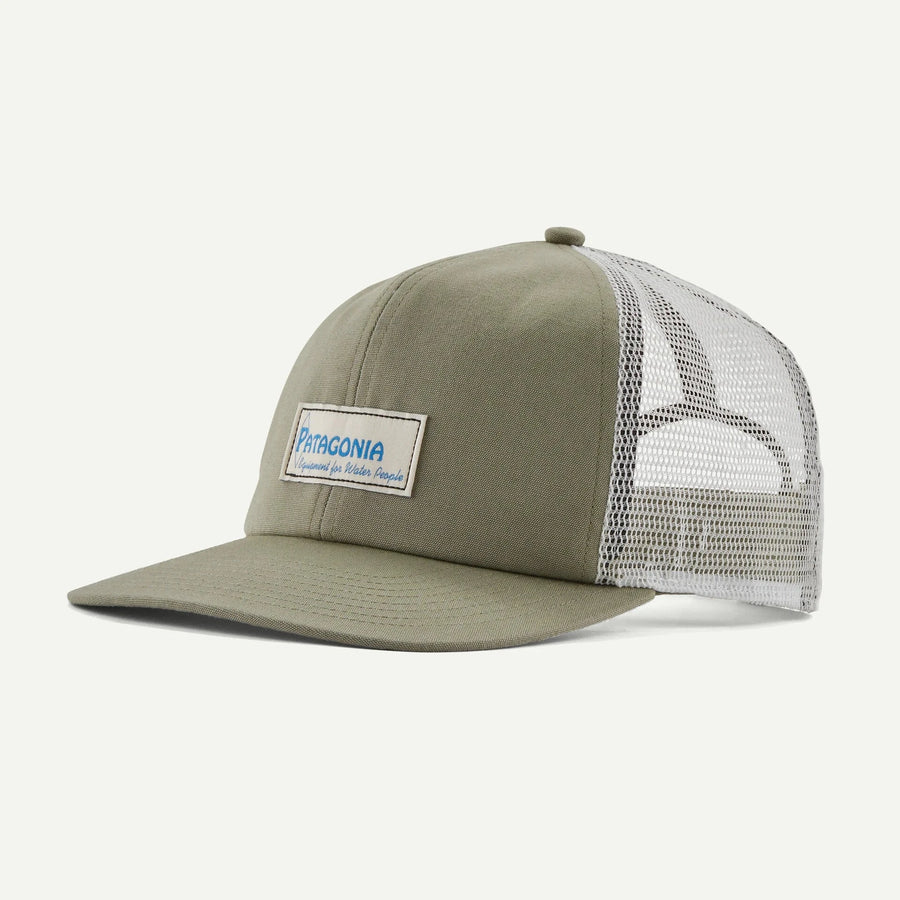 Patagonia Relaxed Trucker Hat Hats Patagonia Oval Logo: Birch White 