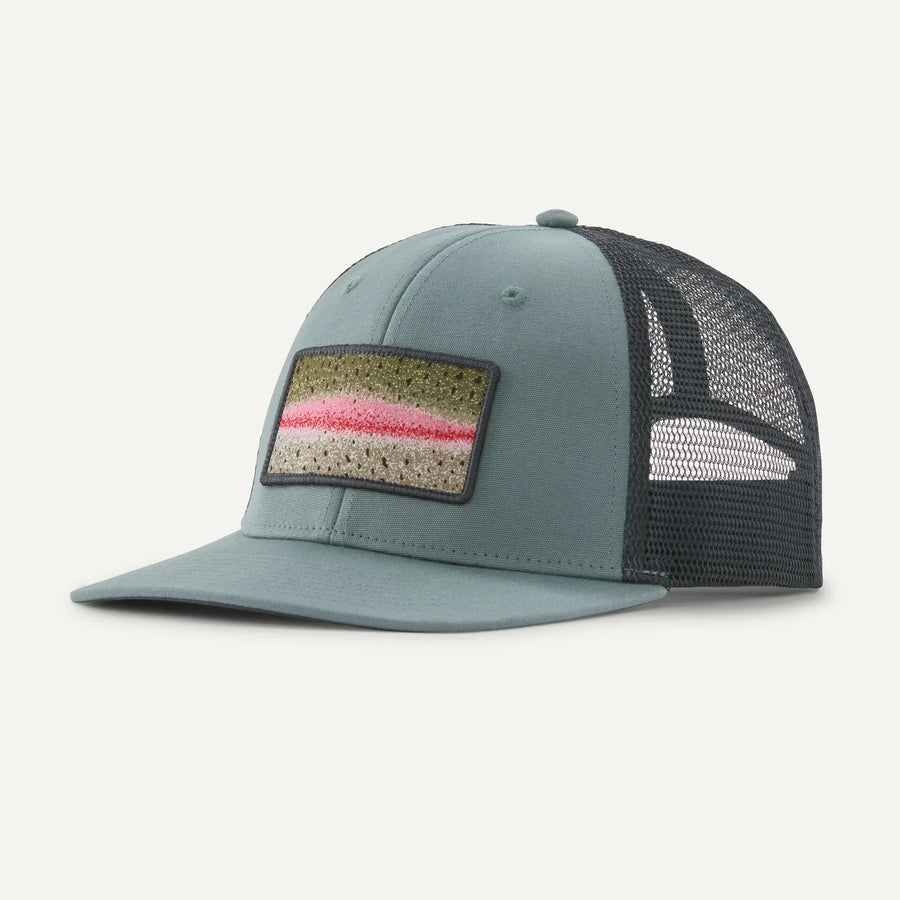 Patagonia Take a Stand Trucker Hat Hats Patagonia Rainbow Run: Blue Sage 