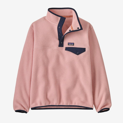 Patgonia Kids' Lightweight Synchilla® Snap-T® Fleece Pullover Jackets & Fleece Patagonia Mallow Pink XS