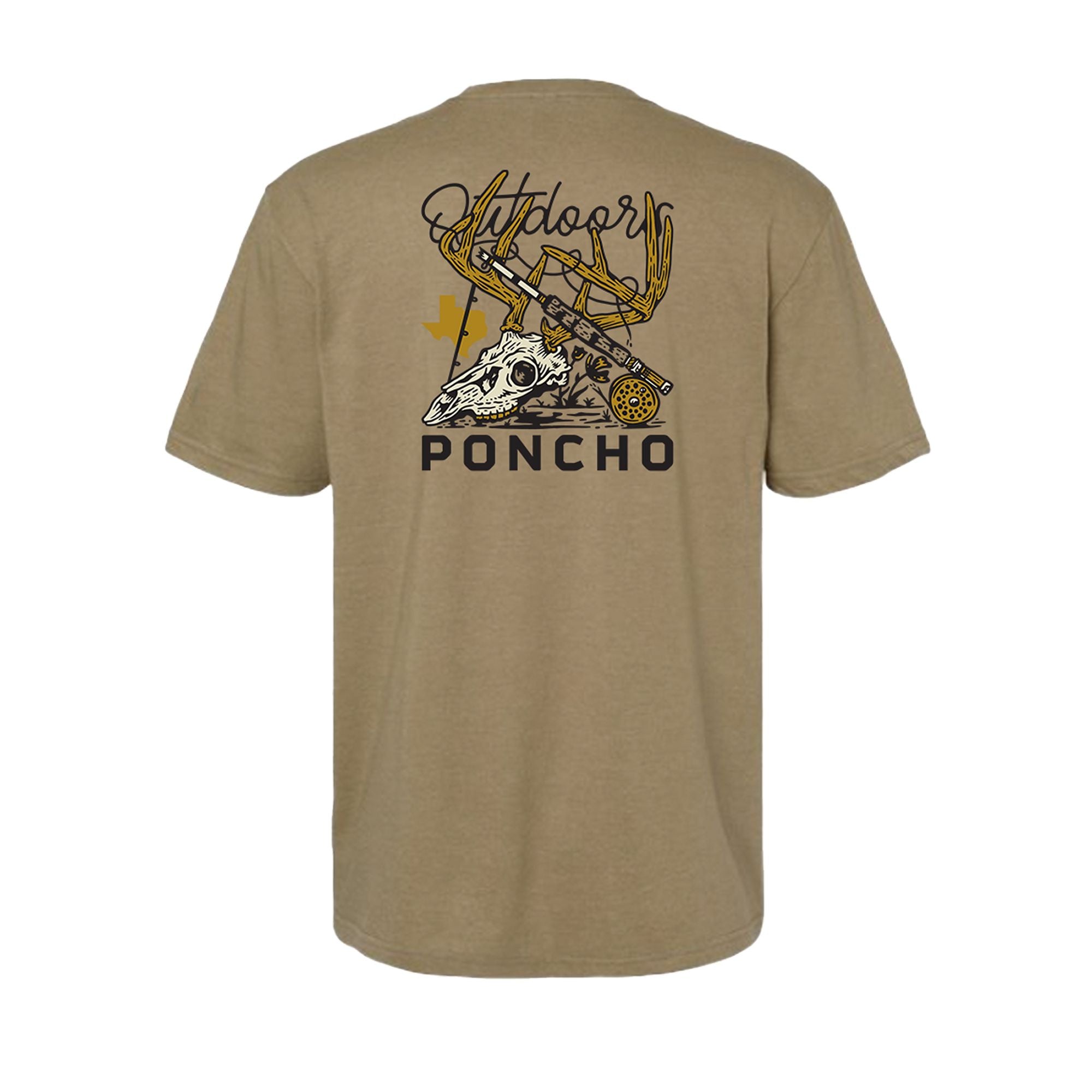 Poncho Tan Buck T-Shirt Men's Graphic T-Shirts Poncho
