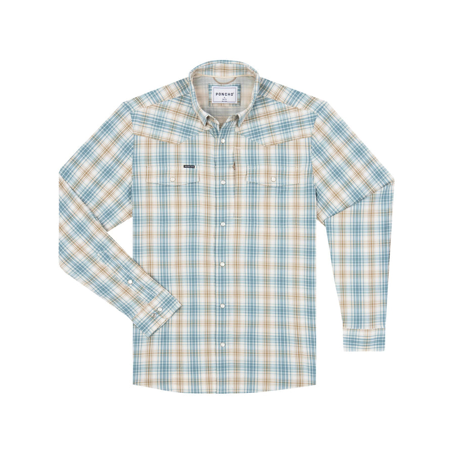 Poncho The Brush Country Shirt Men's Long Sleeve Button Downs Poncho 