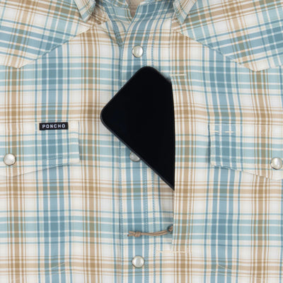 Poncho The Brush Country Shirt Men's Long Sleeve Button Downs Poncho