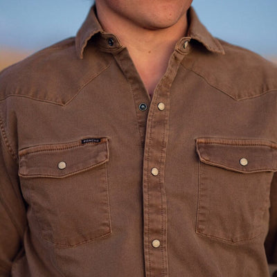 Poncho The Cotulla Shirt Men's Long Sleeve Button Downs Poncho