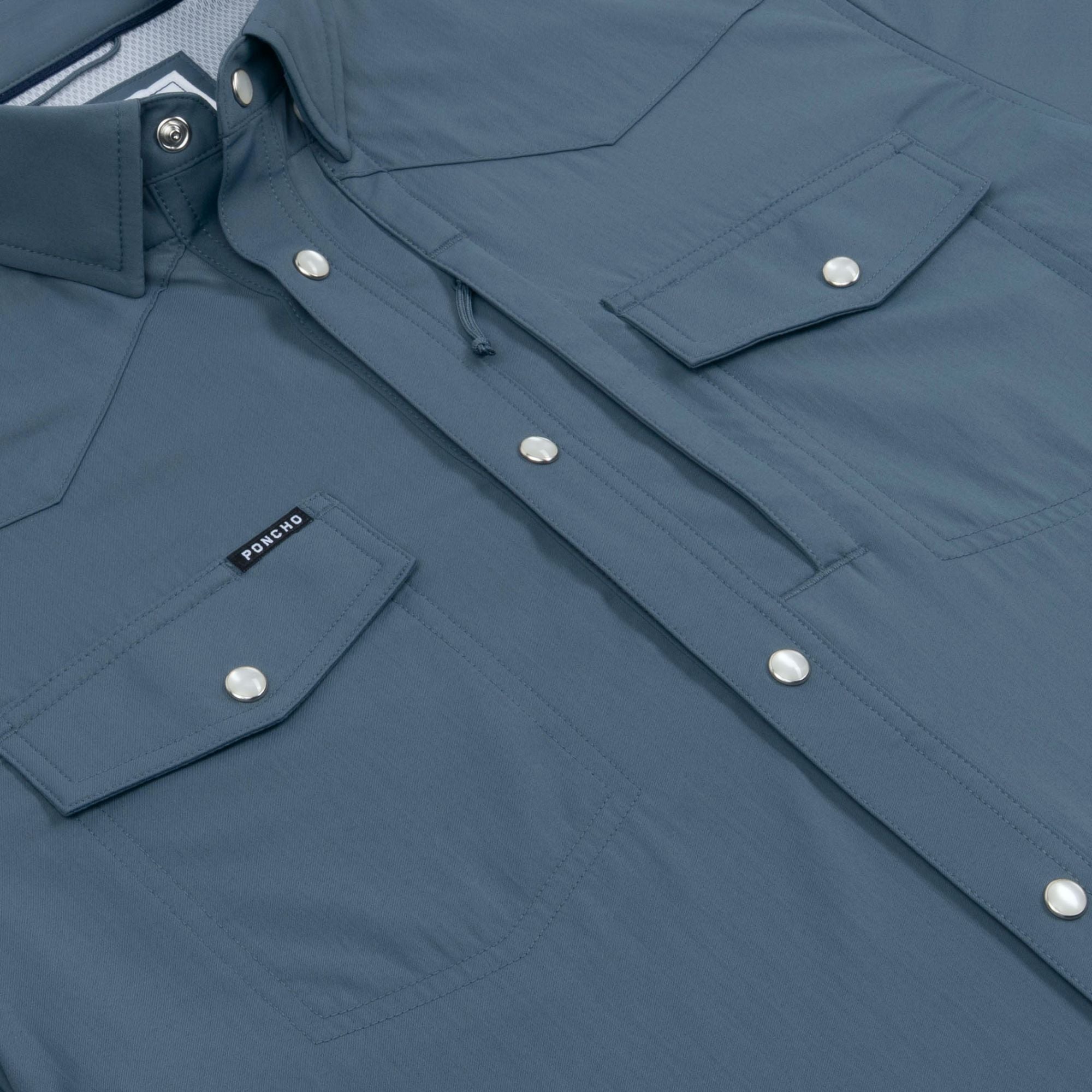 Poncho The Dogtooth Shirt (Slim) Men's Short Sleeve Button Downs Poncho