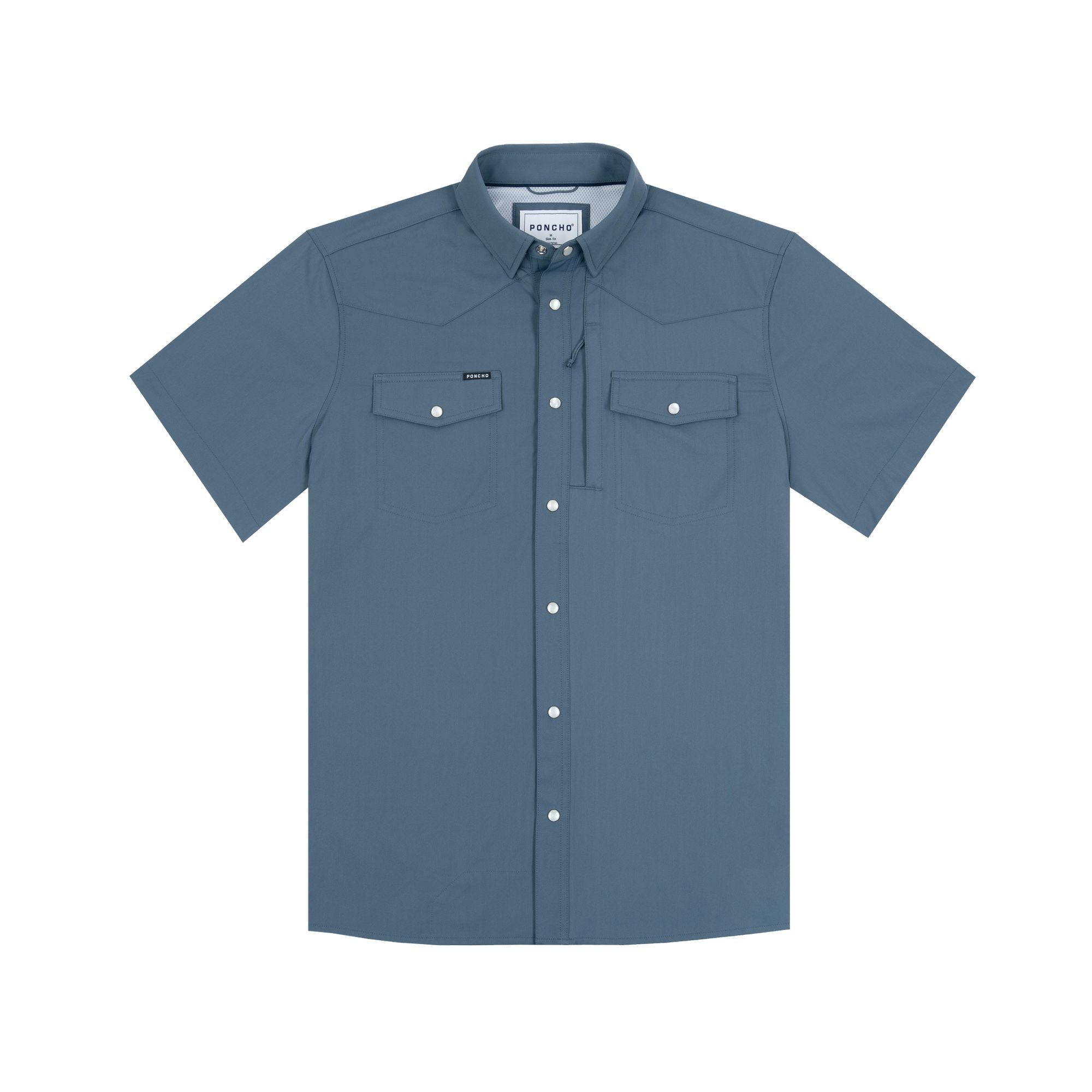 Poncho The Dogtooth Shirt (Slim) Men's Short Sleeve Button Downs Poncho