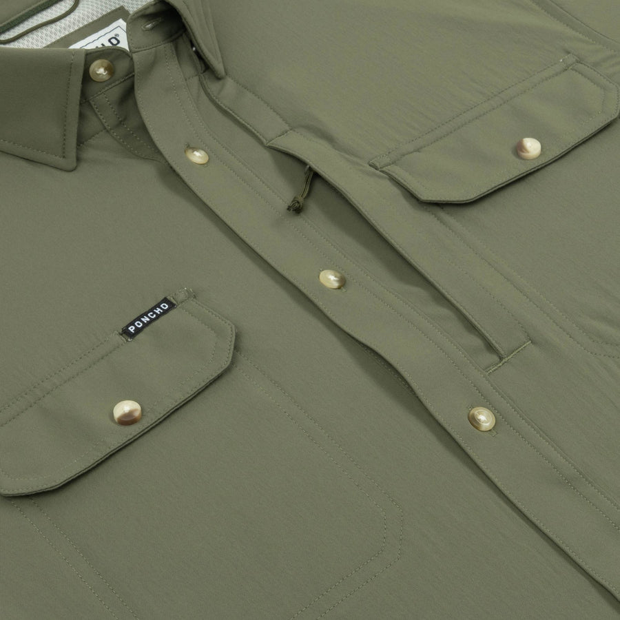 Poncho The Gunnison Long Sleeve Shirt Men's Long Sleeve Button Downs Poncho Regular S Moss Green