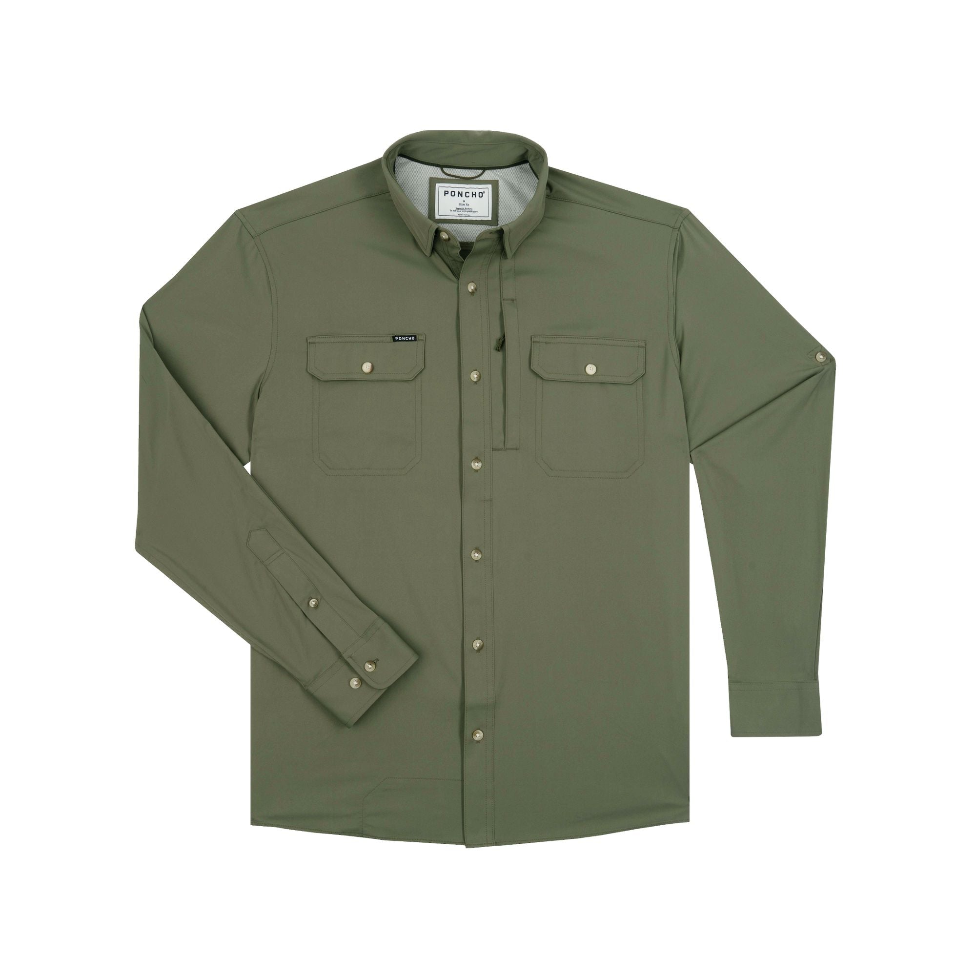 Poncho The Gunnison Long Sleeve Shirt Men's Long Sleeve Button Downs Poncho Regular S Moss Green