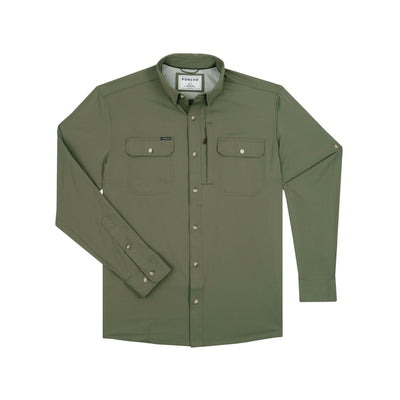 Poncho The Gunnison Long Sleeve Shirt Men's Long Sleeve Button Downs Poncho Regular S Moss Green